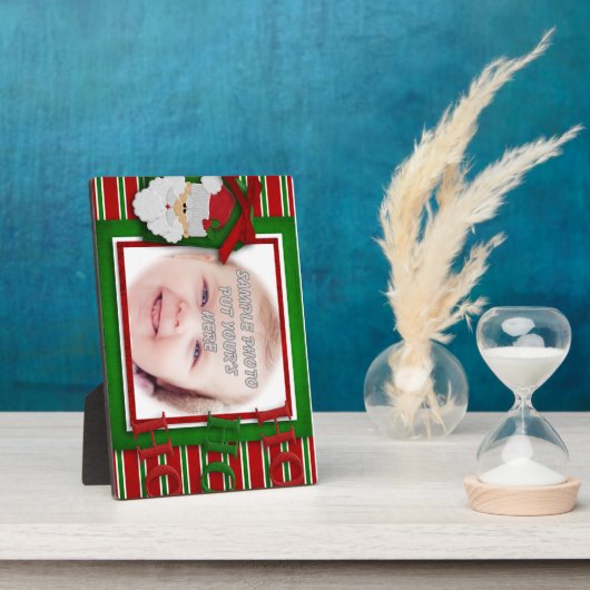サンタクリスマスホリデーフォトフレームのギフト フォトプラーク (側面)