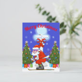 サンタクリスマスポストカードをスキー シーズンポストカード (スタンド正面)