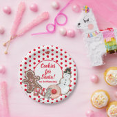 サンタクリスマスマウスレッドドット用Cookie カスタム ペーパープレート (パーティー)