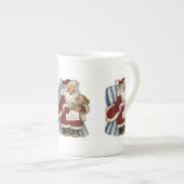 サンタクリスマスマグヴィンテージ ボーンチャイナマグカップ (正面右)
