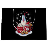 サンタクリスマスミルクとクッキーラテファミリークリスマス ラージペーパーバッグ (正面)