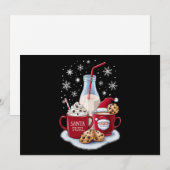 サンタクリスマスミルククッキーラテファミリーXmas シーズンカード (正面/裏面)