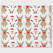 サンタクリスマスラッピング紙 ラッピングペーパー (フラット)
