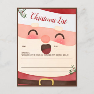 サンタクリスマスリスト子供へ シーズンポストカード