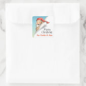 サンタクリスマスリスト(名前をカスタムする付) スクエアシール (バッグ)