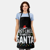 サンタクリスマスレスリング エプロン (着用した状態)
