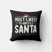 サンタクリスマスレスリング クッション (正面)