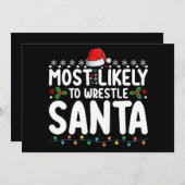 サンタクリスマスレスリング 招待状 (正面/裏面)