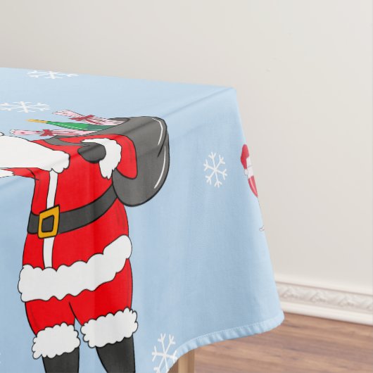 サンタクリスマスレッドワインデコールフェスティバルホリデー テーブルクロス (インサイチュ)