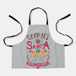 サンタクリスマスワードアートのクッキー エプロン