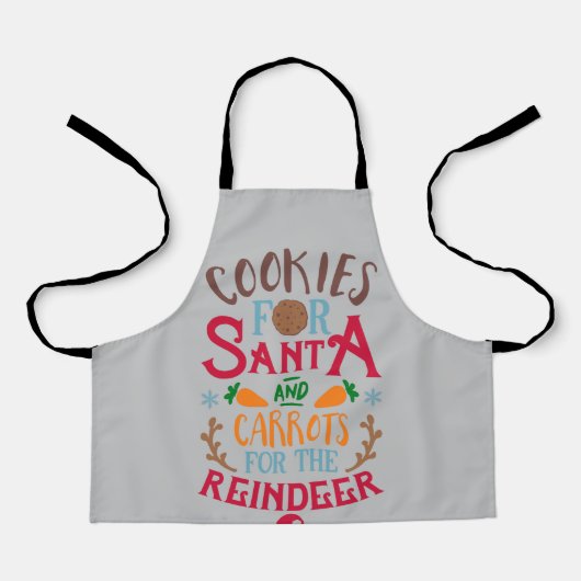 サンタクリスマスワードアートのクッキー エプロン (正面)