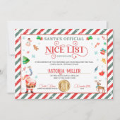 サンタクリスマス公式グッドリスト証明書 招待状 (正面)