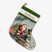 サンタクリスマス列車 ラージクリスマスストッキング (正面 (吊り時))