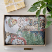 サンタクリスマス小妖精や小人ルドルフティッシュペーパー 薄葉紙 (ギフト)