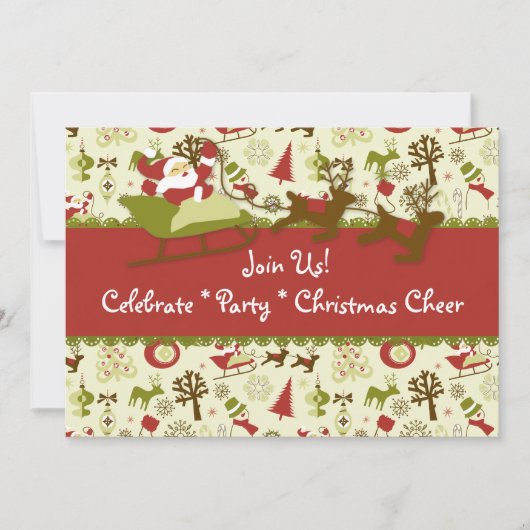 サンタクリスマス応援招待状 招待状 (正面)