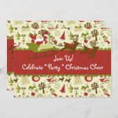 サンタクリスマス応援招待状 招待状 (正面/裏面)