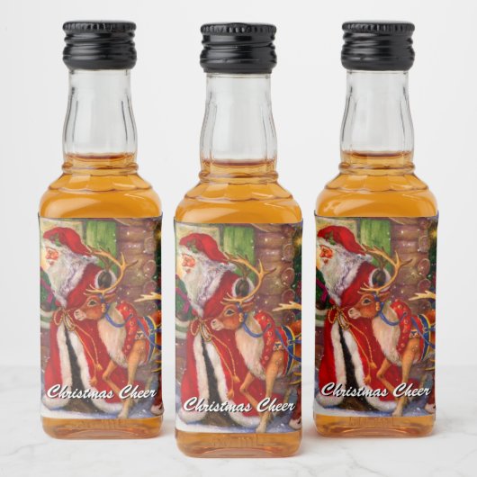 サンタクリスマス応援 リキュールボトルラベル (ボトル)