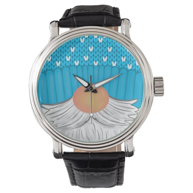 サンタクリスマス格言ウィンターハットヒードセーター 腕時計 (正面)