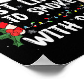 サンタクリスマス灯で喫煙する可能性が高おもしろい ポスター (角)