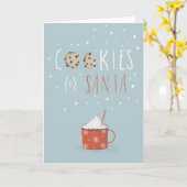 サンタクリスマス用クッキー カード (黄色い花)