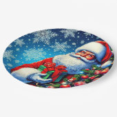 サンタクリスマス紙プレート! ペーパープレート (アングル)