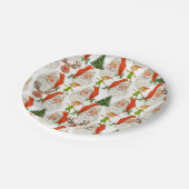 サンタクリスマス紙プレート ペーパープレート (アングル)