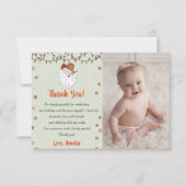 サンタクリスマス誕生日写真 サンキューカード (正面)