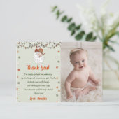 サンタクリスマス誕生日写真 サンキューカード (スタンド正面)