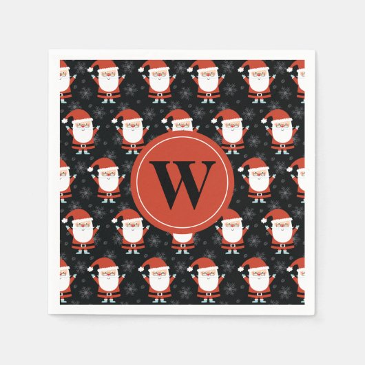 サンタクリスマス スタンダードカクテルナプキン (正面)