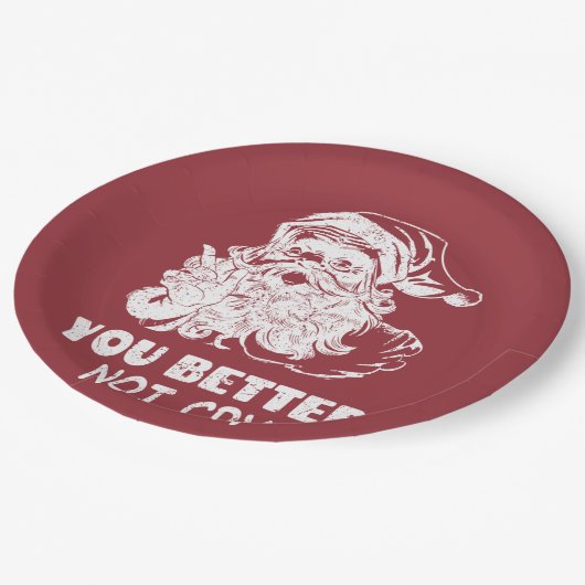 サンタクリスマス ペーパープレート (アングル)