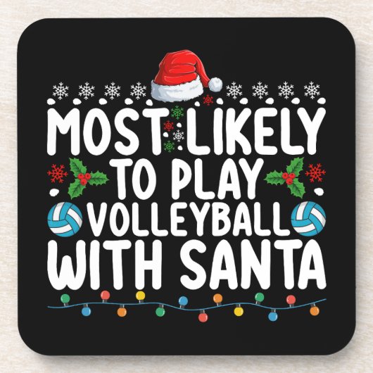 サンタクリス遊マとバレーボールをする可能性が高い コースター (正面)