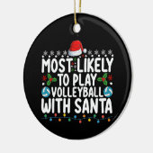 サンタクリス遊マとバレーボールをする可能性が高い セラミックオーナメント (左)