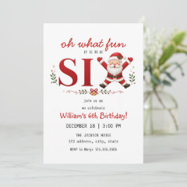サンタクリス6歳の誕生日 クリスマスパーティー 招待状