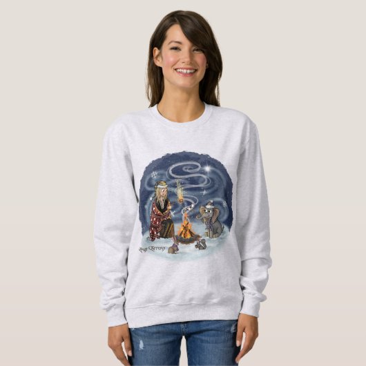 サンタクリス&ウィルバースライドライファイアサイドフレンズ スウェットシャツ (正面フル)