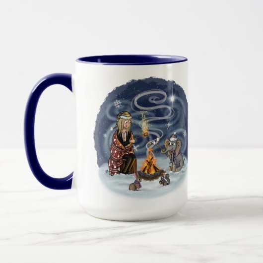 サンタクリス&ウィルバーファイアーサイドフレンズMug マグカップ (左)