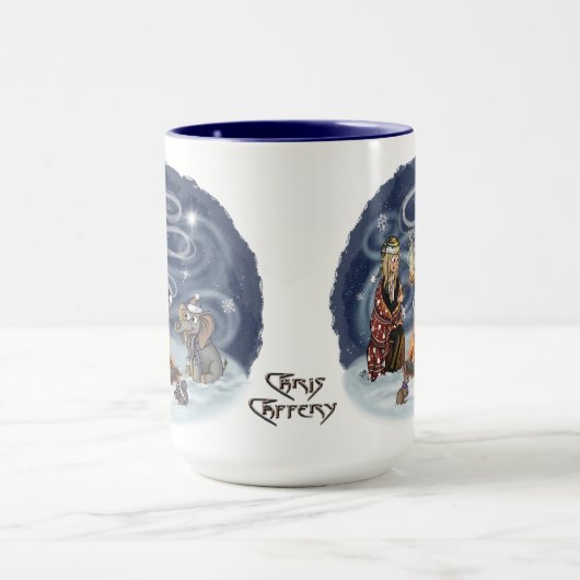 サンタクリス&ウィルバーファイアーサイドフレンズMug マグカップ (中央)