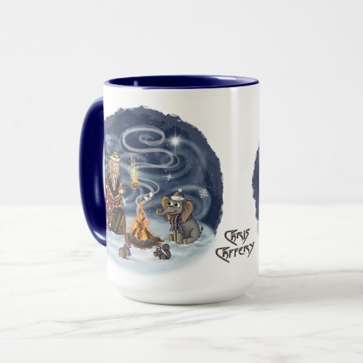 サンタクリス&ウィルバーファイアーサイドフレンズMug マグカップ (正面左)