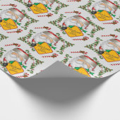 サンタクリパーソナライズされたスマスの掲示板 ラッピングペーパー (角)