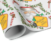 サンタクリパーソナライズされたスマスの掲示板 ラッピングペーパー (ロールコーナー)