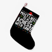 サンタクリ遊スとチェスをする可能性が最も高い スモールクリスマスストッキング (正面 (吊り時))