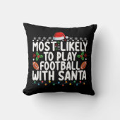 サンタクリ遊スマスでサッカーをする可能性が最も高い クッション (正面)