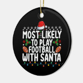 サンタクリ遊スマスでサッカーをする可能性が最も高い セラミックオーナメント (左)