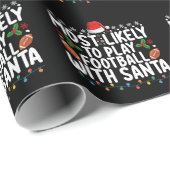 サンタクリ遊スマスでサッカーをする可能性が最も高い ラッピングペーパー (ロールコーナー)