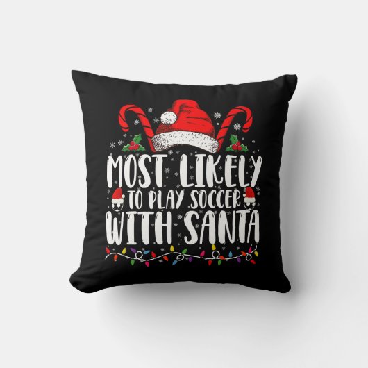 サンタクリ遊スマスとサッカーをする可能性が最も高い クッション (正面)