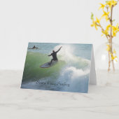 サンタクルスのサーフィン カード (黄色い花)