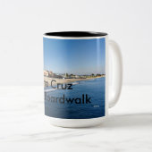 サンタクルスのビーチか遊歩道 ツートーンマグカップ (正面右)