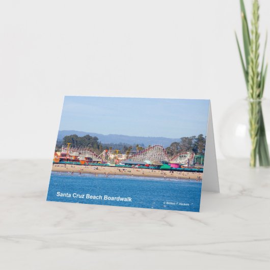 サンタクルスのビーチの遊歩道カリフォルニアプロダクト カード (正面)