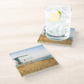 サンタクルスのライフガードタワー ガラスコースター (アングル)