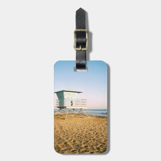 サンタクルスのライフガードタワー ラゲッジタグ (正面縦)