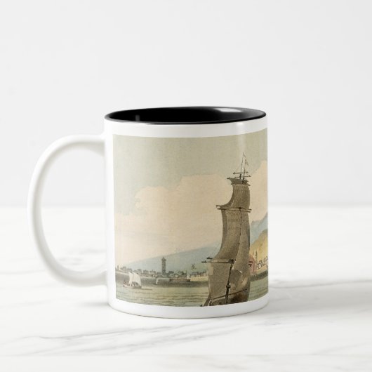 サンタクルスの眺めは、「旅行からのCochへの3つをめっきします ツートーンマグカップ (左)